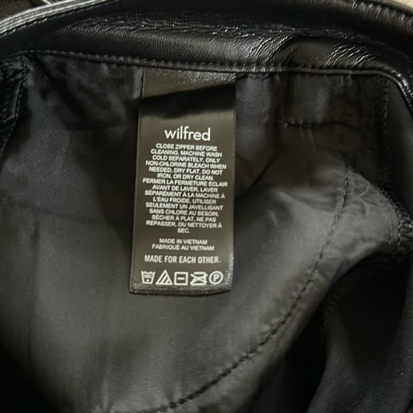 Wilfred The Melina Black Faux Leather Flare Pants Size 2 - Picture 5 of 5